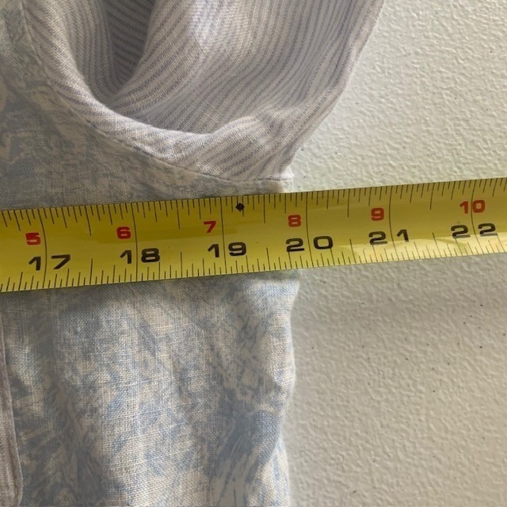 C&C California 100% Linen Button Up Shirt EUC Boho Coastal Minimalist Lagenlook - Picture 7 of 9